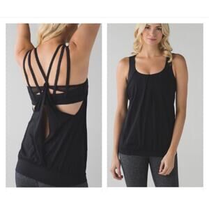 Lululemon Nouveau Limits black Tank size 4